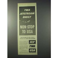 1959 TWA Airlines Ad - Non-Stop to USA