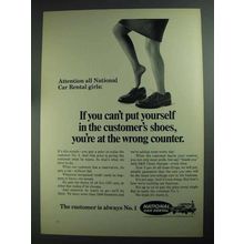 1968 National Car Rental Ad - In The Customer's Shoes