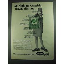 1968 National Car Rental Ad - Girls Repeat After Me