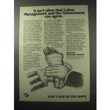 1977 National Maritime Council Ad - Labor, Management