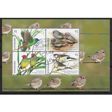 AUS 2018 (SET) 'BIRDS - FINCHES' MS (OVPT CANBERRA SHOW) FINE USED EBID56-257a)