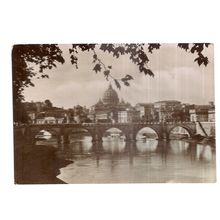 PONTE ELIO & S. PIETRO, ROMA, ITALY unused vintage postcard Rome #