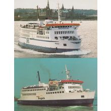 MR Romso Halsskov to Knudshoved Scandanavian Ferry Postcard