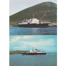 RMS Columba Caledonian Ship 2x Postcard