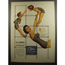 1952 Cole of California Swimsuits Ad - Tri-Oomph in Tartans