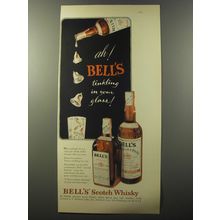 1953 Bell's Scotch Ad - Ah! Bell's tinkling in your glass