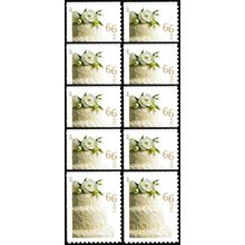 Wedding Invitation Cake One PACK of TEN 66 Cent Postage Stamps Scott 4735