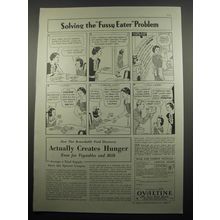 1933 Ovaltine Drink Ad - Solving the fussy eater problem