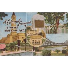 Brisbane A Colorful Souvenir Australia 12 Views Postcard Folder