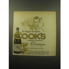 1959 Cook's Champagne Ad - For happy occasions Cook's