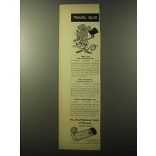 1960 The First National Bank of Chicago Travelers Checks Ad - Year of Mouse