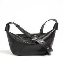 Ladies' Genuine Leather Shell Bag Black