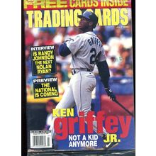 KEN GRIFFEY, JR 1996 NEW TRADING CARDS MAGAZINE WITH SAMPLE CARDS IN PLASTIC