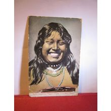 'TUGULE', CHAMACOCO GIRL, ARGENTINA used antique postcard 1906 pm =