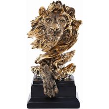 H&W Sandstone Lion - the King of Beasts - Statue Decoration for Home/Study/Livin