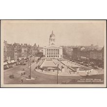 City Centre, showing Council House, Nottingham, c.1930 - RA Series Postcard