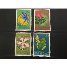ICOLLECTZONE Liechtenstein 481-84 flowers VF NH