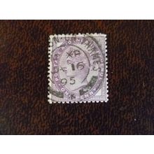 1881 GB Queen Victoria SG172 1d lilac fine used stamp date Thames Jan 16 1895