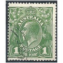 Australia 1926 SG86 1d Sage-Green Perf 14 Fine.Used.