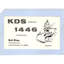 New Jersey Laurence Harbor QSL Card KDS 1446 Bob King 146 Orchard Ave~1414