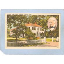 MA Concord Home Of Ralph Waldo Emerson Photo Top Right Corner ma_box2~924