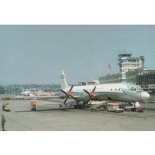 Malev Ilyushin 18 Plane at Zurich Swiss Airport Limited Edition of 300 Postcard