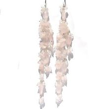 Sterling Silver Rainbow Moonstone Long Dangle Earrings
