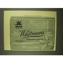 1908 Whitman's Super Extra Chocolates & Confections Ad