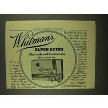 1908 Whitman's Super Extra Chocolates & Confections Ad - NICE!
