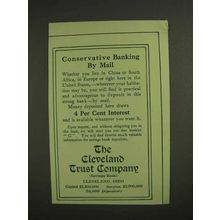 1907 The Cleveland Trust Company Ad - Banking By Mail
