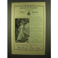 1908 Lord & Taylor Onyx Hosiery Ad