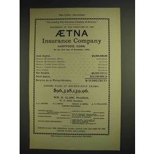 1904 Aetna Insurance Ad - Leading Fire Insurance