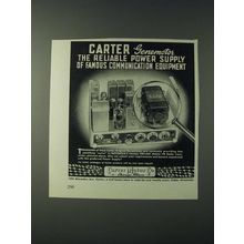 1943 Carter Genemotor Ad - Carter Genemotor the reliable power supply