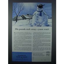 1959 Metropolitan Life Insurance Ad - Pounds Melt Away