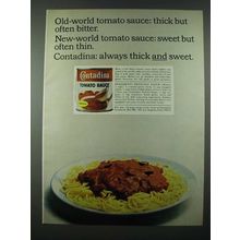 1965 Contadina Tomato Sauce Ad - Spaghetti Vesuvius Sauce recipe