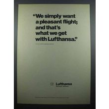 1980 Lufthansa Airlines Ad - A Pleasant Flight