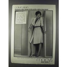 1980 Macy's Calvin Klein Chamois Dress Ad