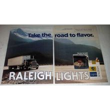 1980 Raleigh Lights Cigarettes Ad - The Road to Flavor