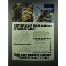 1982 U.S. Armed Forces Ad - Get a Great Start