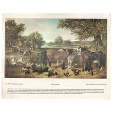 A CROWDED FARMYARD SCENE by John Frederick Herring page measure 27 x 21.5 cms #