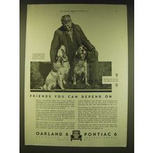 1931 Oakland 8 Pontiac 6 Cars Ad - Friends you can depend on