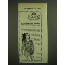 1974 Carrol & Co. Shirt/Jacket Advertisement - A gentlemanly woolen