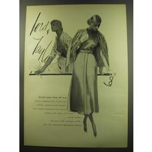 1949 Lord & Taylor Hadley Cashmere Sweaters Ad - Social notes from all over