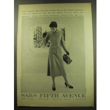 1949 Saks Fifth Avenue Suit by Etta Gaynes Ad - photo by Luis Lemus