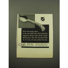 1950 Carotti Serving Spoon Ad - Here's the serving spoon