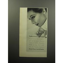 1956 Lord & Taylor Nettie Rosenstein Bracelet Ad - Fabulous fakery