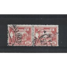 Burma.SG128 4a Elephant hauling log (Red) Pair.Fine Used.Jul25