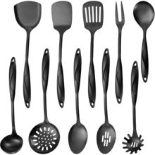 304 Stainlss Steel Kitchen Utensils Set, 10 Pcs Metal Cooking Utensil, Matte Kit