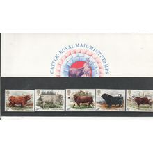 GB stamps 1984 Presentation Pack - SG 1240-1244 - British Cattle
