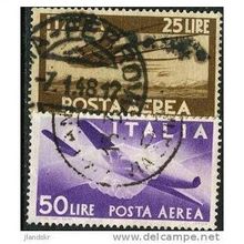 1945/1947 Michel 712+714 - fine used (o)